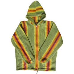Coloured vertical stripe jacket - Pure Wool