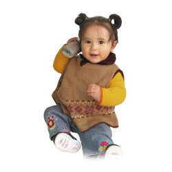 Sleeveless Kids Poncho - 100% Alpaca wool