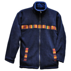 Reversible Fleece Jacket with aguayo