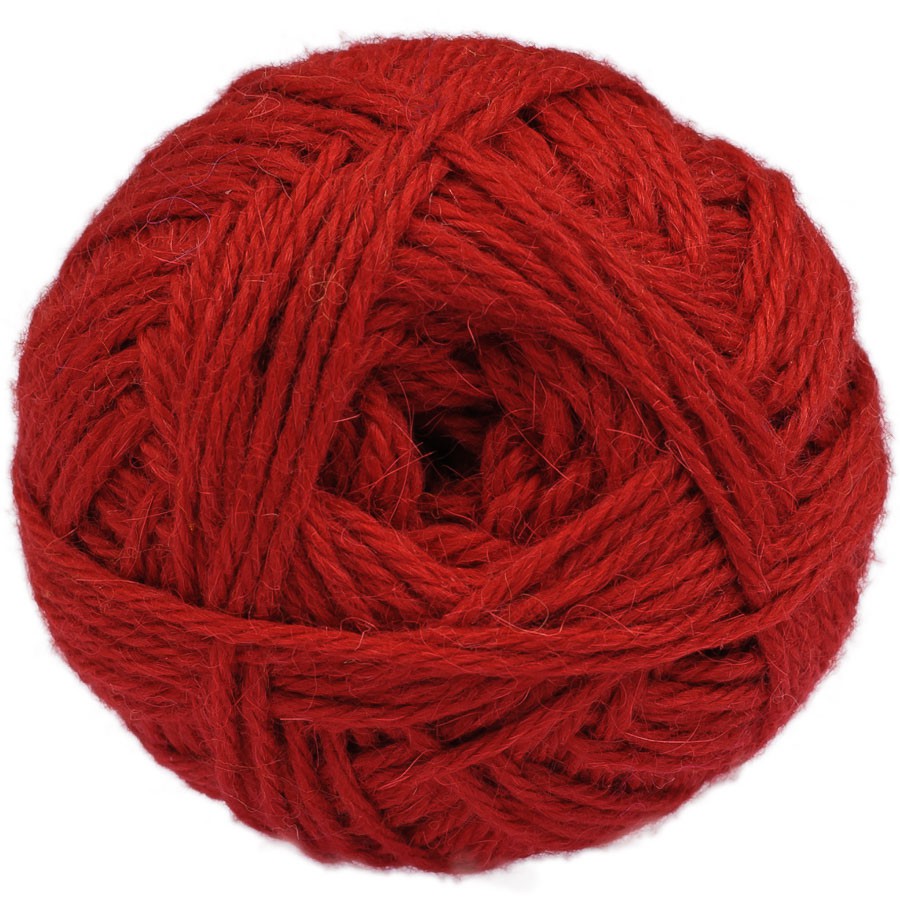 Red - Baby llama/Merino wool - Aran - 100 gr./178 yd.