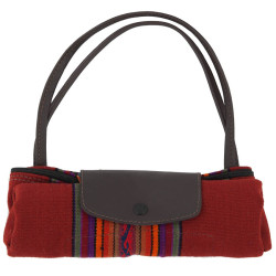 Foldable llama leather bag and Aguayo