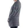 Marbled, open, oversized jacket