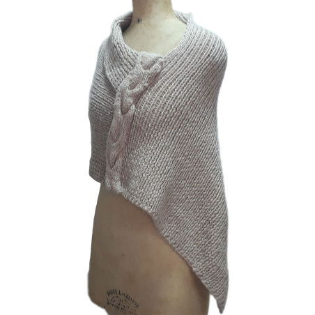 Hand knitted Poncho - Baby Lama Wool