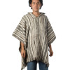 "Huayna" Stripped Poncho with hood - Pure Wool