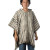 "Huayna" Stripped Poncho with hood - Pure Wool