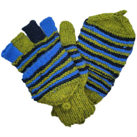 Mitten-Gloves - Hand-knitted - Size M