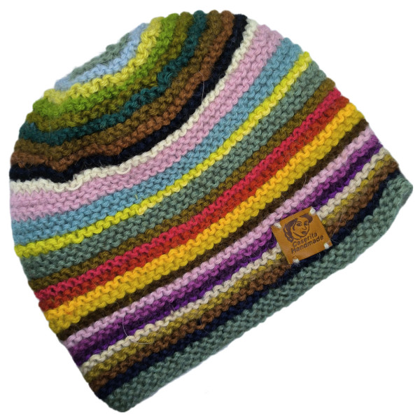 Hand knitted rainbow hat Standard size
