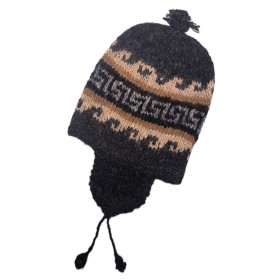 Andean Beanie in Natural Colors - Llama and Alpaca