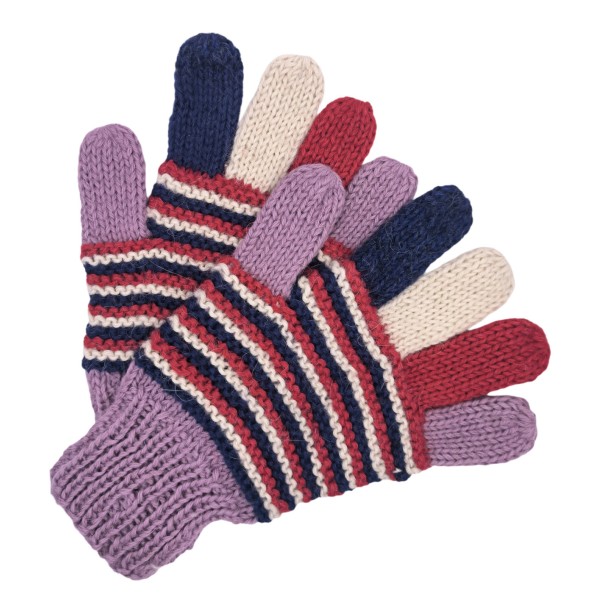 Size M - Colorful Gloves - Hand knitted