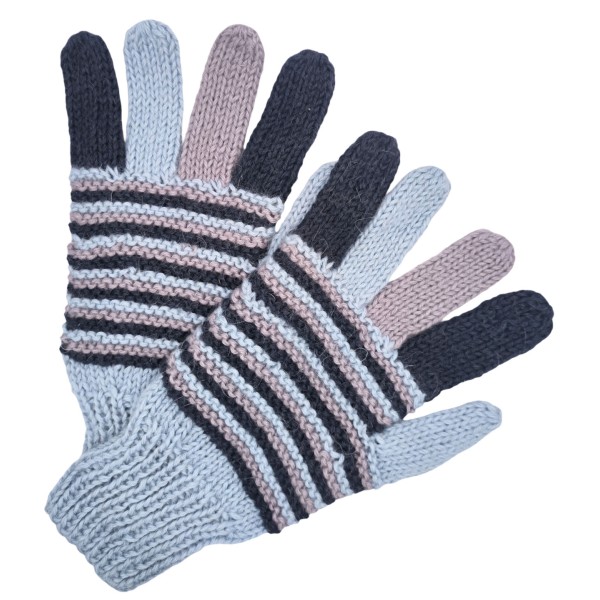 Size M - Colorful Gloves - Hand knitted