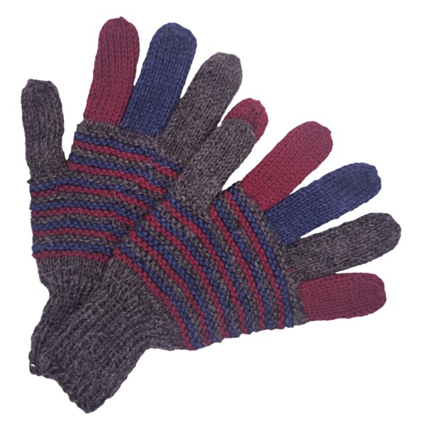 Size M - Colorful Gloves - Hand knitted