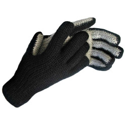 Crochet two-colored Gloves - Pure Alpaca Wool