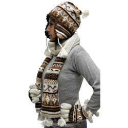 Winter Set "Stars of Bethlehem" - Pure Alpaca Wool