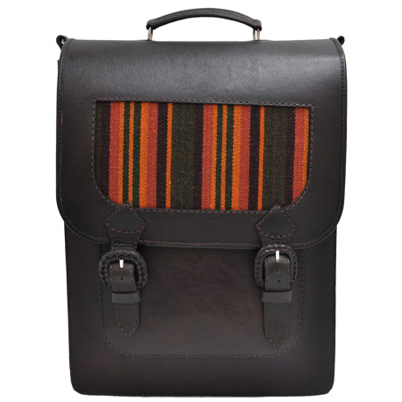 Vertical Briefcase - Genuine Leather with aguayo